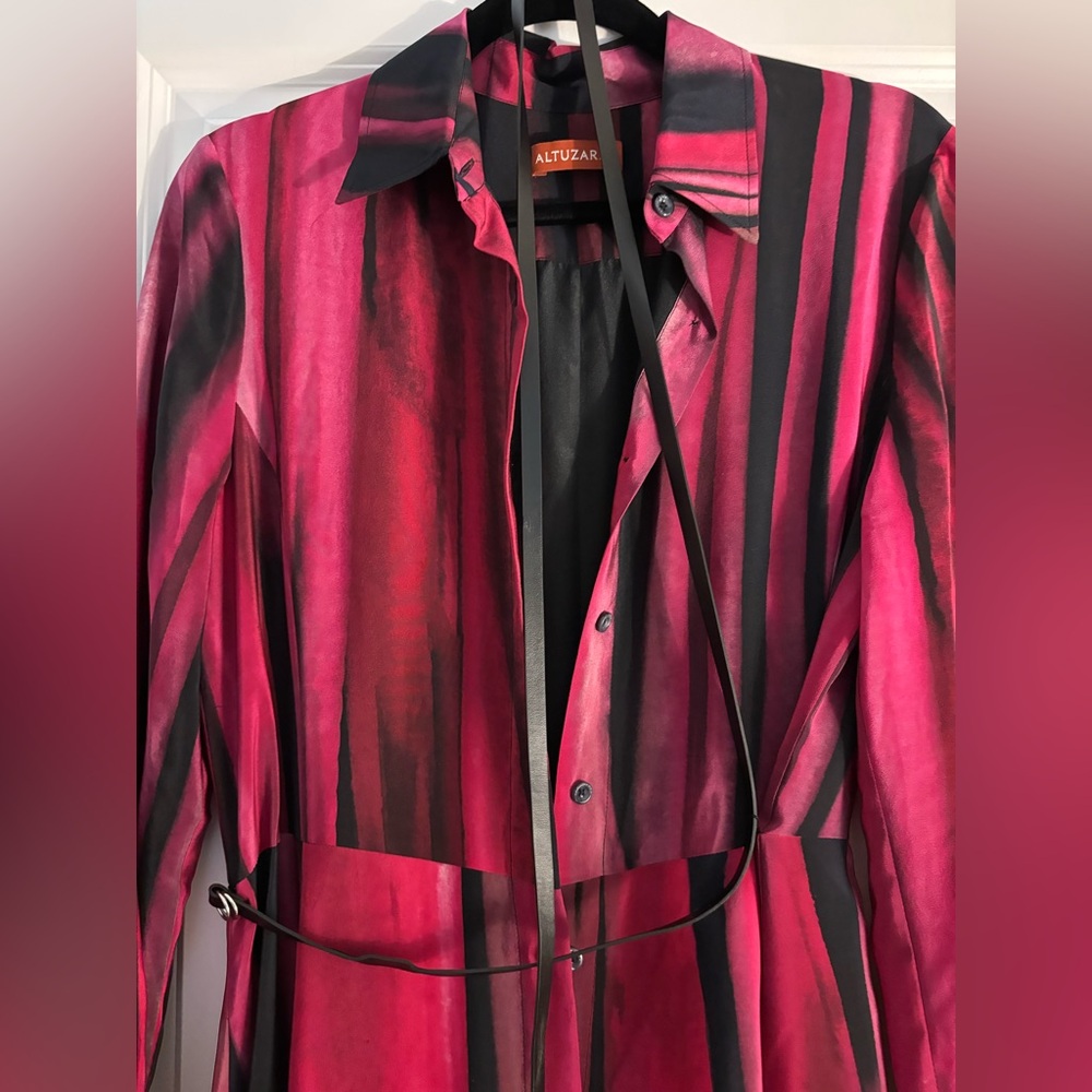 Altuzarra Judina Striped Silk Midi Shirt Dress - Picture 7 of 14